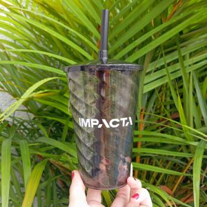 Copo Twister 550ml PS com Tampa e Canudo Personalizado