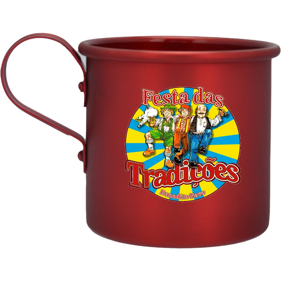 370mlmoscowmulevermelhofosca_pers Caneca Moscow Mule Alumínio Colorido