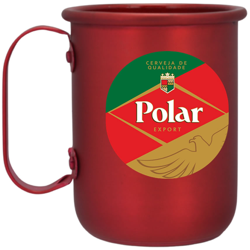 390ml vermelha fosca Caneca de Alumínio Colorido 390 ml