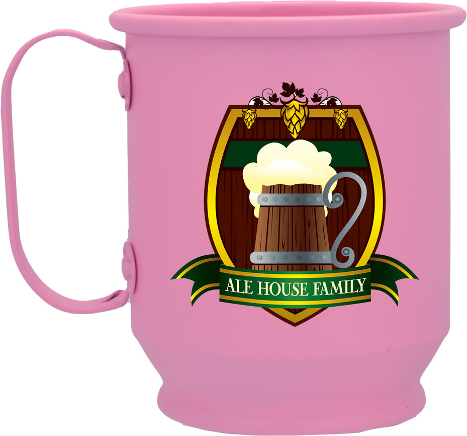 510ml rosa baby fosca Caneca Colorida de Alumínio 510 ml
