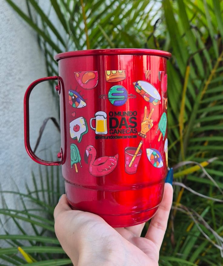 Caneca Alumínio Colorido 850 ml - Imagem 1